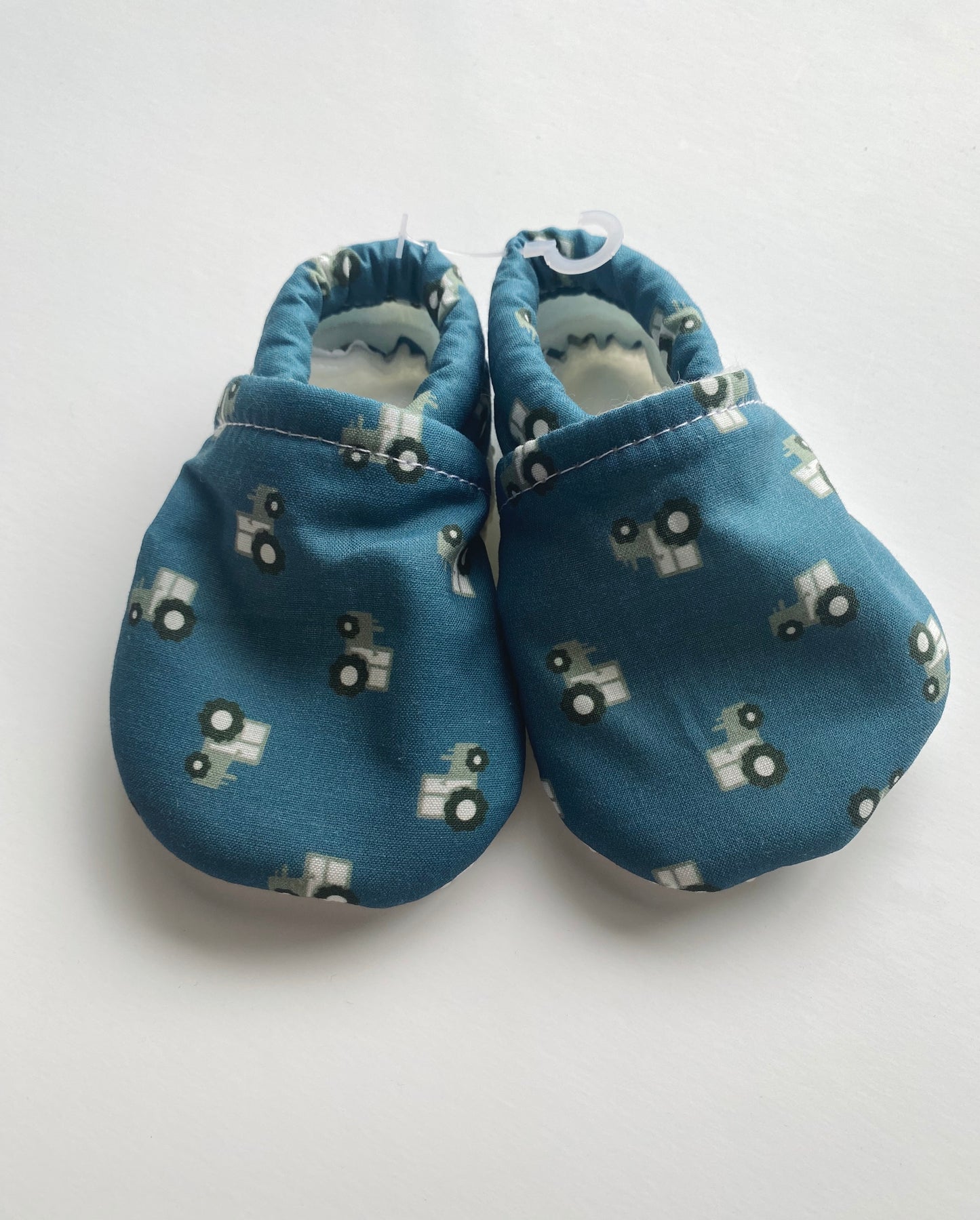 handmade soft baby shoes tractors