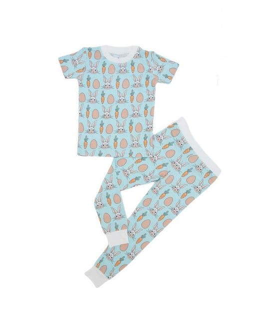 Blue Easter Bunny Bamboo Lounge Set - The Tiny Tantrum